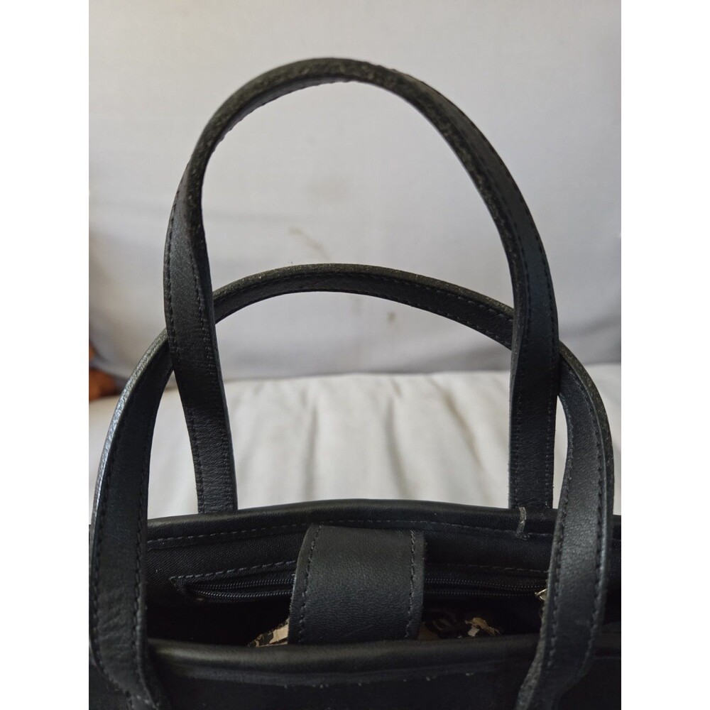 Vintage COACH Mini Tote Bag Neoprene With Leather Handles & Trim Black 1990s EUC - Picture 6 of 10
